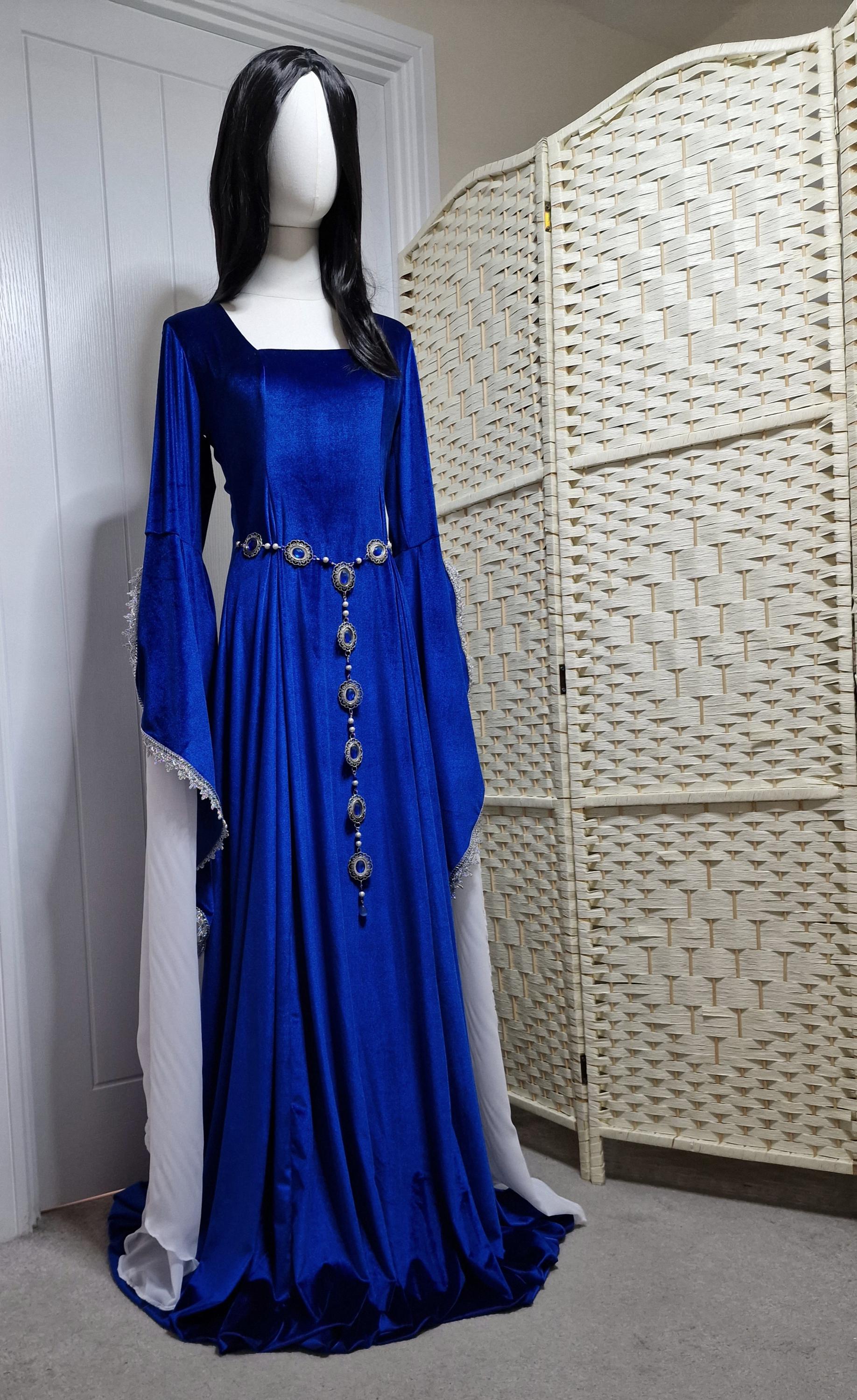 Blue Elven Dress Chiffon - Etsy