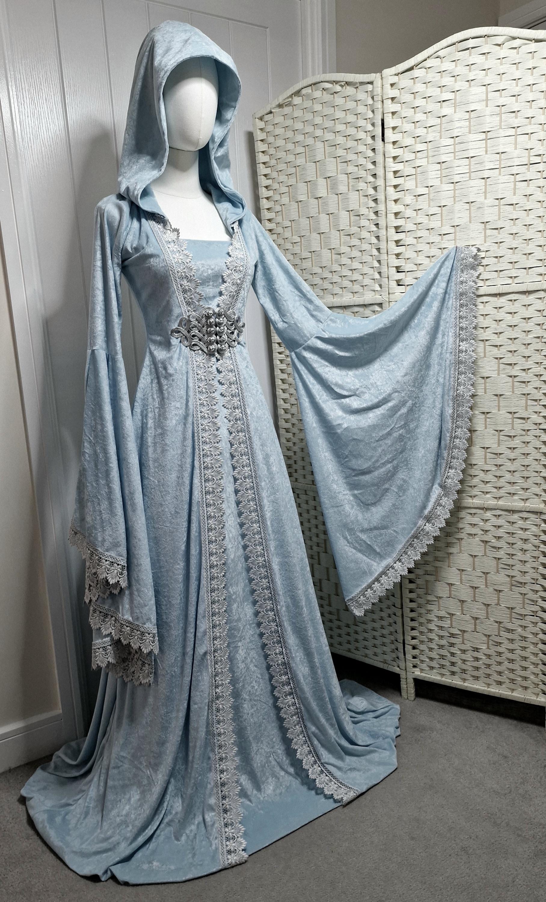 blue elven wedding dress Blue elven dress