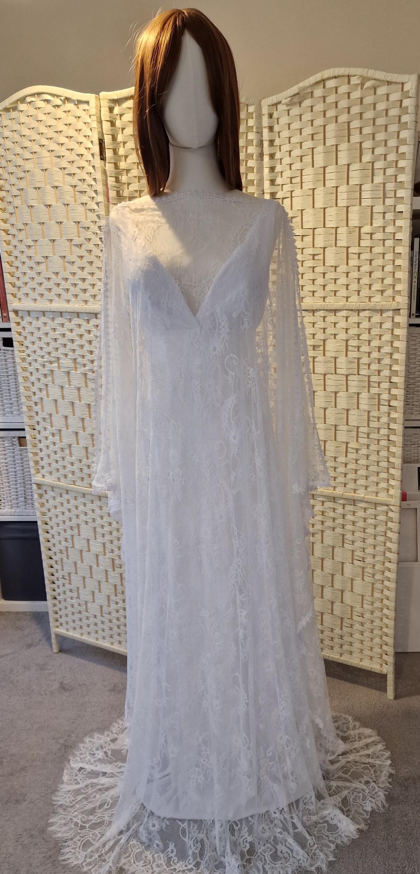chinese dress ladies Bohemian Lace Wedding Dress with Ivory 3D Appliqué in Kaftan Style main image 1