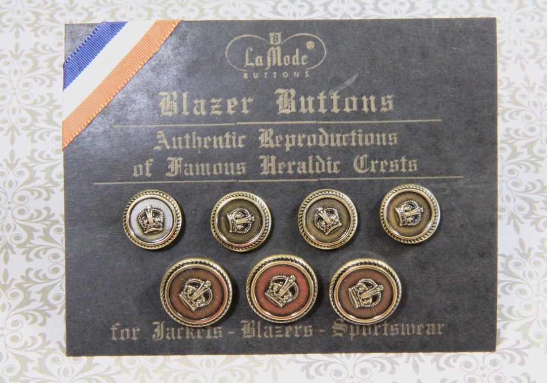 Brass Blazer Buttons Lamode Reproductions of Famous Heraldic Crests
