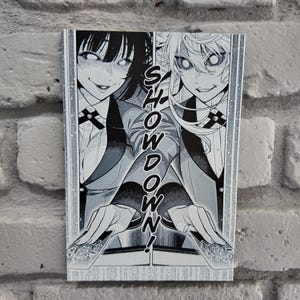 Kakegurui inspiriert 3D gedruckte Manga Panel Texturierte Anime Wand Kunst Glücksspiel ästhetische Dekor Yumeko Jabami Showdown Szene Otaku Anime Geschenk