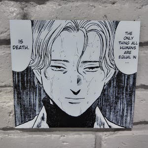 Einzigartige Monster Anime inspirierte Wanddekoration: Strukturiertes 3D-gedrucktes Mini-Manga-Panel-Wand-Kunst-Poster