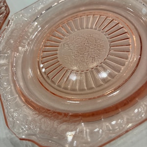 Anchor Hocking Mayfair Open Rose Pink Depression Glass 6.25” Plate