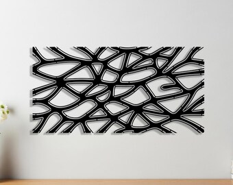 Abstract Metal Wall Art–Luxury Style Metal Wall Art, Abstract Wall Decor,Living Room Wall Decor, Mid Century Modern Decor,Large Wall Hanging