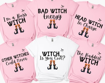 Funny Witch Shirts, Matching Shirts PNG, Bestie Halloween, Good Witch Shirt, Halloween Party PNG, Matching Friend Tee, Girls Trip Shirt