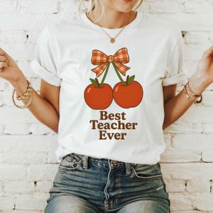 Best Teacher Ever Png, Teacher Apple Design, Preppy Teacher Png, Back To School Png, School Png, Teacher graphic, DTF Transfer Design