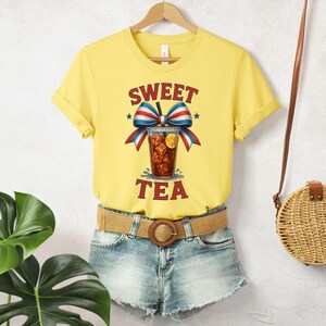 Sweet Tea, Patriotic Png, Coquette Png, 4th Of July Sublimation Designs, America png, Lemonade Iced Tea, Independence Day png, Summer Shirt