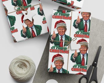 Trump Christmas Wrapping Paper: Funny Political Gag Gift