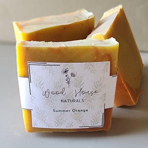 Summer Orange Soap | Organic Soap| Vegan Soap| Handmade Soap| Natural Soap| Citrus scented with Orange and Patchouli Essential oil|