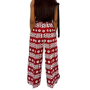 Ankara Wide Leg Pants| Bold Ankara Wide Leg Pants | African Print Palazzo Trousers | Elastic Waist Boho Pants