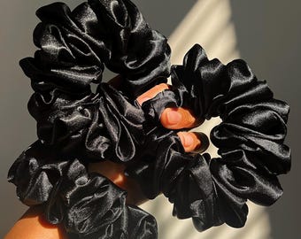 BEST JUMBO XXL Satin Scrunchie, Elastic Wide Stretch, Hair Tie, Handmade, Giant