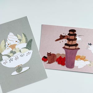 Tobimatsu Shoichiro Postkarten Set – Japanische Kunst Illustration (2 Karten) – Dessert & Stillleben – Tokyo Paper Works