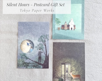 Silent Hours – Akira Kusaka Japanese Art Postcard Set | Dreamy Illustration Cards Made in Japan