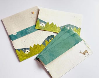 Yuko Omori Letter Set: Mino Washi Japanese Stationery - Yama Design