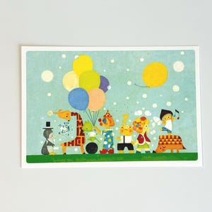 Cartão Postal – Desfile 1 por Toshiyuki Fukuda / Ilustrador Japonês / Fabricado no Japão