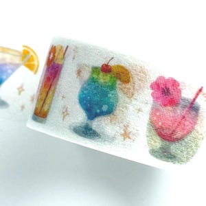 Washi Tape – Tropical Juice – 20mm x 7m – Summer Fruits Design – Made in Japan