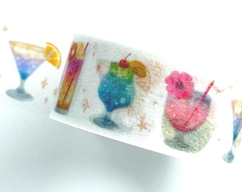 Washi Tape – Tropical Juice – 20mm x 7m – Summer Fruits Design – Made in Japan