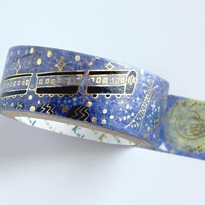 Ginga Tetsudō no Yoru - Washi Masking Tape with Gold Foil by Shinzi Katoh | Japanese Stationery | 15mm × 3m | Made in Japan