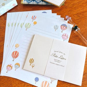 Letter Set – “Hot Air Balloon” –  Elegant Writing Set by TSUTSUMU/ Made in Japan