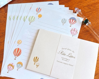Letter Set – “Hot Air Balloon” –  Elegant Writing Set by TSUTSUMU/ Made in Japan