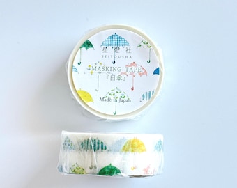 Washi Tape “Summer Umbrella” – Seitosha / 15mm × 5m / Made in Japan