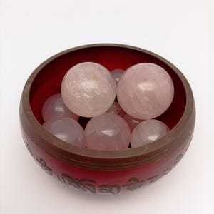 Pink Quartz spheres wholesale rose quartz balls for love calm