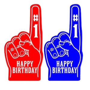 10 - FELIZ CUMPLEAÑOS Dedo de espuma