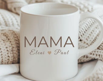 Muttertag Tasse mit Wunschnamen, Personalisierte Geschenk Mama Kaffee Tasse, Mama ist Die Beste, Tee Tasse Mama,Muttertagsgeschenk,Muttertag