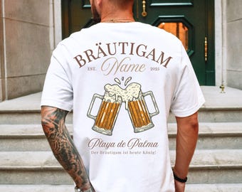 Personalisiertes JGA T-shirt, Groom Shirt Mit Wunschname,Bachelor Party,Geschenk Für Bräutigam,Bräutigam Shirt,JGA Männer,JGA Shirt,Hochzeit