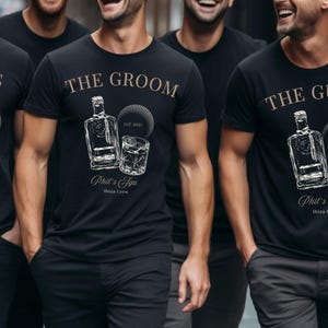 Personalisiertes JGA T-shirt, Groom Shirt Mit Wunschname,Bachelor Party,Geschenk Für Bräutigam,Bräutigam Shirt,JGA Männer,JGA Shirt,Hochzeit image 1