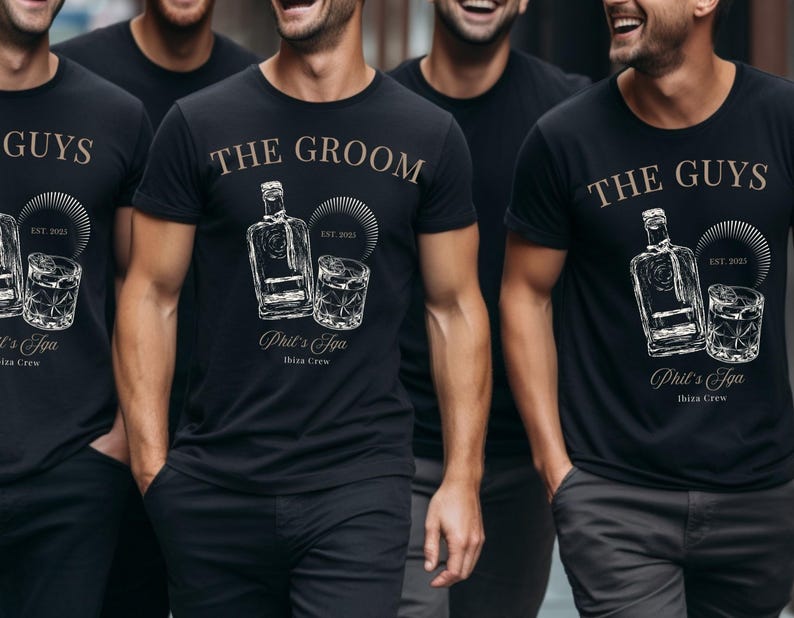 Personalisiertes JGA T-shirt, Groom Shirt Mit Wunschname,Bachelor Party,Geschenk Für Bräutigam,Bräutigam Shirt,JGA Männer,JGA Shirt,Hochzeit image 1