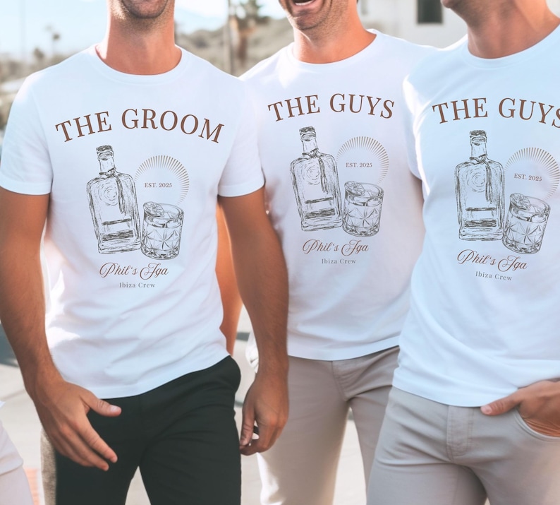 Personalisiertes JGA T-shirt, Groom Shirt Mit Wunschname,Bachelor Party,Geschenk Für Bräutigam,Bräutigam Shirt,JGA Männer,JGA Shirt,Hochzeit image 4