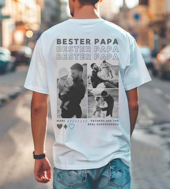 Personalisiertes Geschenk Für Papas, Vatertagsgeschenk,Papa Geschenk,Vatertag Geschenk, Geburtstagsgeschenk,Papa T-shirt,Papa Shirt Mit Foto