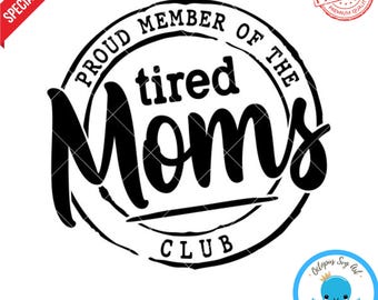 Moe Moms Club SVG: Mom Life Cut-bestand (digitale download)