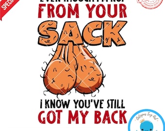 面白い義父の父の日 SVG: Got My Back PNG (デジタルダウンロード)
