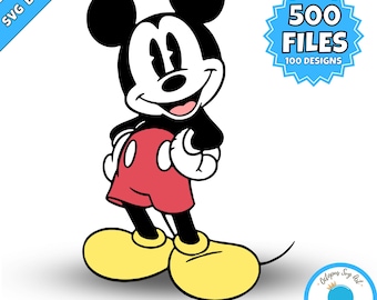 Vintage Mickey Mouse SVG Bundle: Retro Cut Files (Digital Download)