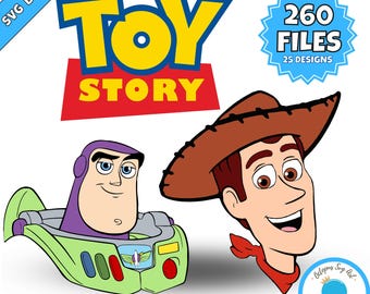 Pacchetto SVG di Toy Story: Buzz, Woody, Alfabeto (download digitale)