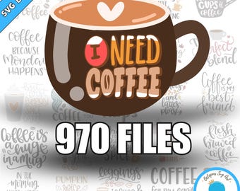 Coffee SVG Bundle: Trendy Clipart Designs (Digital Download)