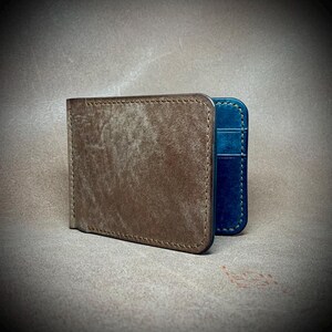 Billetera con clip para billetes Billetera de cuero para hombre Billetera personalizada Billetera grabada Billetera de cuero plegable Regalo de cumpleaños Regalo para él Regalo para padre