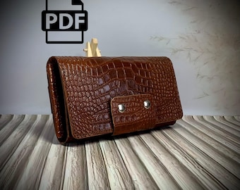 DIY Leather Clutch Pattern: Handmade Purse PDF Template (20x11.5x4 cm)