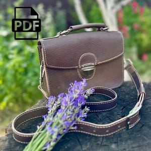 DIY Leather Bag Pattern Crossbody Purse PDF Template Handmade Bag A4 Sewing Plan Printable Pattern with Instructions