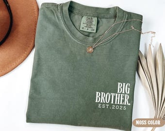 Big Brother Est Shirt, Big BroT Shirt, Promoted To Big Brother, Brother To Be and Youth Favorite Bro Gift, Sibling Pregnancy Announcement