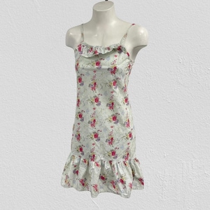 Vestido Y2K, minivestido bohemio vintage, vestido con volantes, vestido de hada