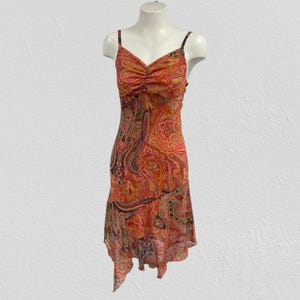 Vestido Y2K, minivestido bohemio vintage, vestido de hada con volantes, vestido babydoll