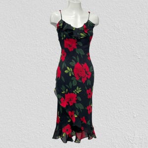 Vestido Y2K, vestido bohemio vintage, vestido con lentejuelas y volantes, vestido floral de hada