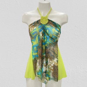 Top estilo halter vintage estilo bohemio de los años 90