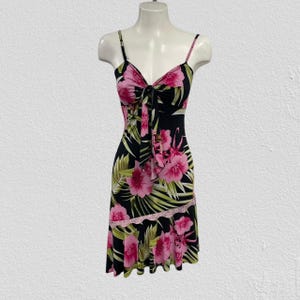 Vestido midi de los 90, vestido floral vintage, vestido de hadas Y2K