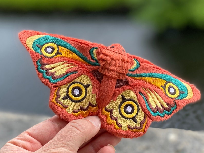 Plush Moth ITH Embroidery File and Instructions | Etsy