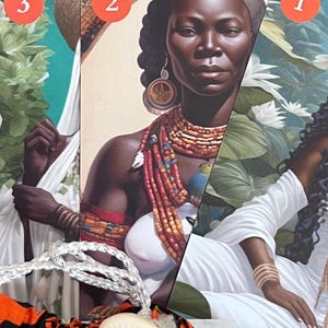 16 tarjetas con impresionantes potencias ancestrales africanas que brindan consejos de liderazgo y sabiduría de bienestar para desenterrar sus superpoderes de liderazgo.