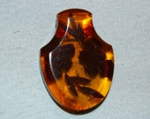 Dress Clip Amber, Lucite, Vintage old jewelry